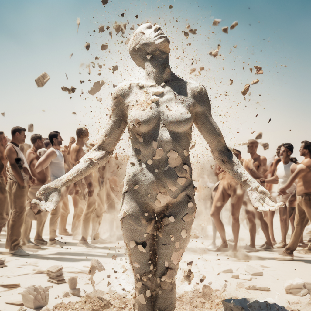 01964-1975535156-the image of a human body being fragmented and turning to dust in the background a crowd, marble, hollywood special effect.png|300